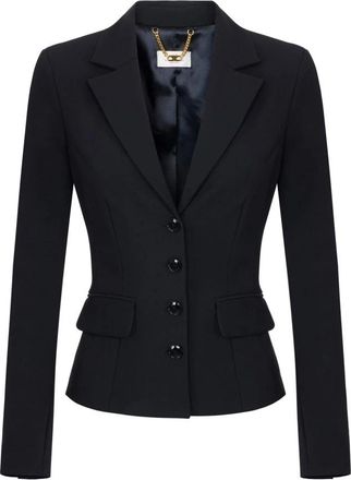 Elisabetta Franchi Technische Jas - Dames - Blazers - Zwart - M - Jassen