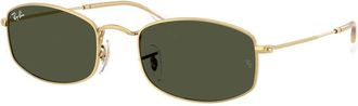 Ray-Ban Green Irregular Unisex Sunglasses RB3832 001/31 55