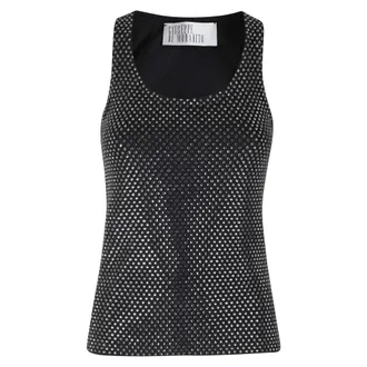 Giuseppe Di Morabito Sleeveless Tops, female, Black, Size: XS Top With Crystals