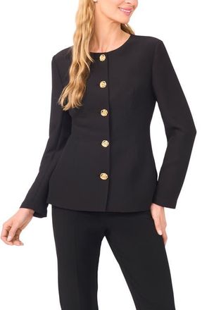 Ted Baker Georgia Shaped Button-Up Shirt in Rich Black at Nordstrom, Size 10