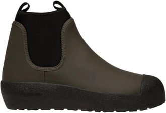Bally Gadey Rubber-Coated Leather Ankle Boots