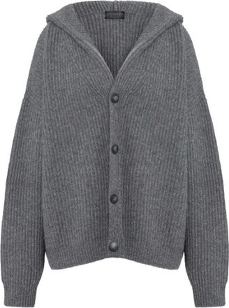 Dondup C&aacute;rdigan de punto patentado - Knitwear - Mujer - Gris - S