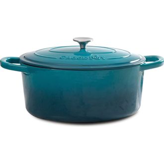 Crock-pot 5 Quart Round Enameled Cast Iron Dutch Oven in Blue at Nordstrom