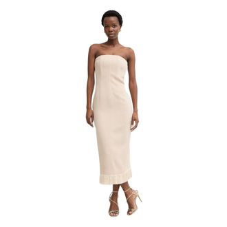 Simona Corsellini Vestido Midi - Dresses - Mujer - Beige - S