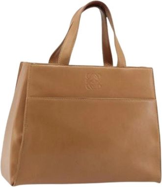 Loewe Pre-owned Handbags, female, Brown, Size: ONE SIZE Pre-owned Anagram handbag