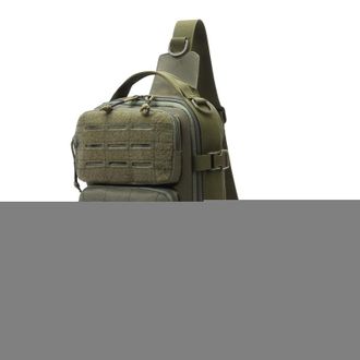 Generic Fishing Sling Pack, with Water Bottle Holder Tackle Backpack, Fishing Sling Tackle Bag, for Men Travel Camping Hiking Outdoor Gym Sports Adventure