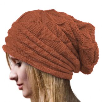 Generic Beanie Hat Women - Winter Warm Knitted Beanies Ladies Thermal Wooly Hats Soft Stretch Slouchy Beanie Skull Cap Cable Knit Hat for Women Girls Outdoor 