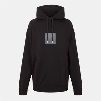 HUGO BOSS Hugo Mens Hooded Neck Drop Shoulder Long Sleeve Sweatshirt in Black - Size X-Small