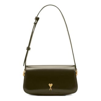 Ami Shoulder Bags, female, Green, Size: ONE SIZE Paris Paris Bag