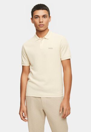Boss Orange by Hugo Boss Poloshirt BOSS ORANGE Pe Interlock, Herren, Gr. M, gelb (open gelb767), Jersey, Obermaterial: 100% Baumwolle, regular fit, hoch geschlossener Ausschni