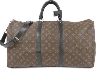 Louis Vuitton Marron Coated Canvas Boston Bag (Pre-Owned)