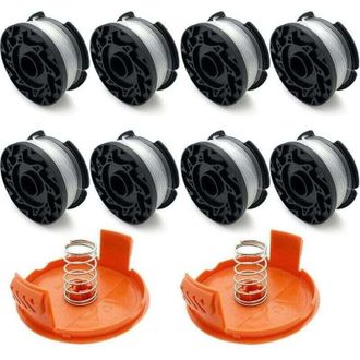 OEM Paquete De 8 Carretes De Hilo Para Desbrozadora Compatibles Con Las Desbrozadoras Black & Decker A6481 Y A6485. Carrete De Hilo De 1,65 Mm (8 Hilos, 2