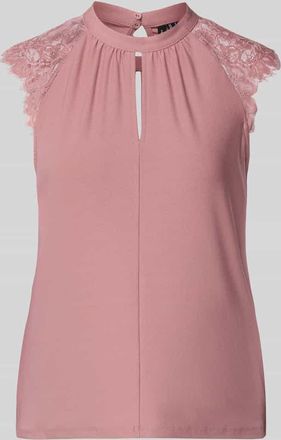 Vero Moda Regular Fit Blusentop mit Spitze Modell MILLA in Rosa, Gr&ouml;&szlig;e XL