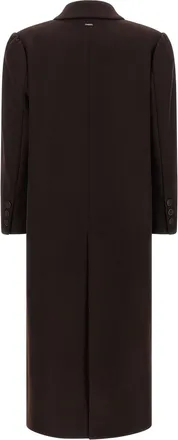 Twin-Set Double-Breasted Wool Blend Coat - Brown