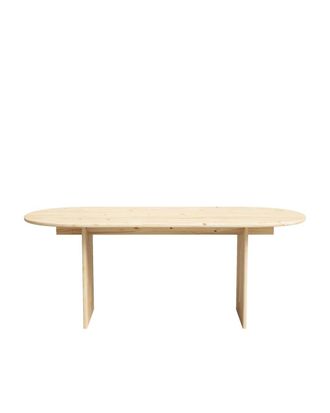 Hannun Mesa de comedor de madera de abeto en color beige 160 cm