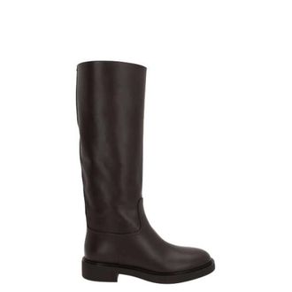 Gianvito Rossi High Boots, female, Brown, Size: 8 1/2 US Brown Leather Pull-On Boots