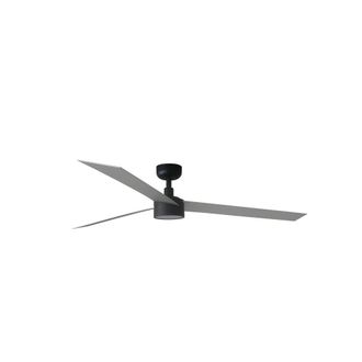 Netlighting Cruiser 160cm LED Ceiling Fan Matt Black Aluminium Blades CCT