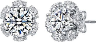 Genevive Silver Cz Studs