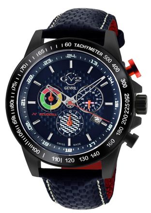 Gevril Group Mens GV2 9924 Scuderia Swiss quartz multifunctional chronograph watch - Blue - One Size