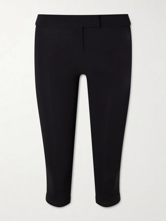 Magda Butrym Pantaloni Capri Skinny In Jersey Stretch - Nero
