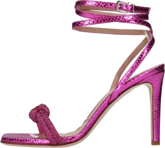 Pinko Sandalen met hoge hak - Dames - Sandalen met hakken - Roze - 40 EU - Leer - Schoenen
