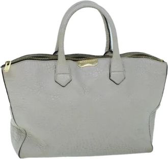 Burberry Pre-owned Leather totes - Dames - Vintage Handtas - Grijs - ONE Size - Leer - Vintage