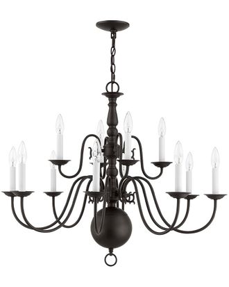 Livex Lighting Livex Williamsburgh 12-Light Bronze Chandelier