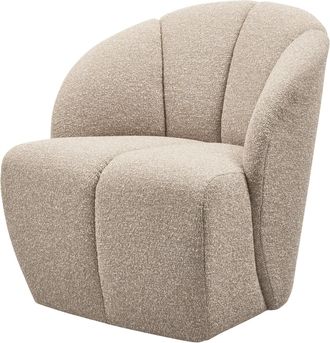 De Eekhoorn Drehbarer Design Sessel Mojo, Boucl&eacute; Beige