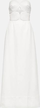 Adriana Degreas Matelasse cutout strapless maxi dress
