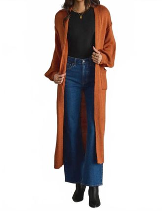 Panache Duster Cardigan In Rust