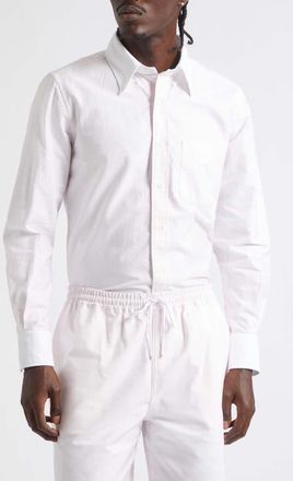 Thom Browne Straight Fit Cotton Button-Down Shirt in Light Pink at Nordstrom, Size 2