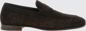 Santoni Mocassino Carlo Santoni in camoscio intrecciato