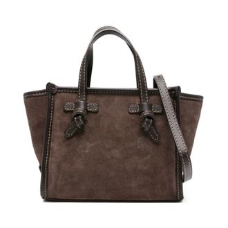 Gianni Chiarini Miss Marcella Suede Tote Bag - female - Gianni Chiarini - Shopping Bags - Brown - ONE SIZE - Bags