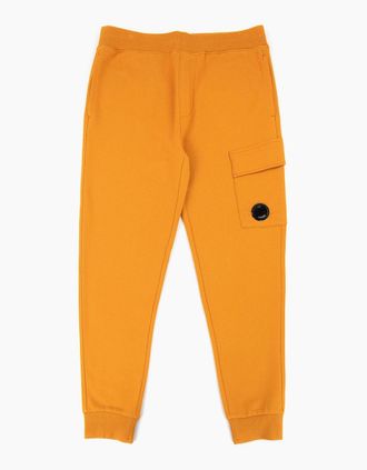 C.P. Company Mens CP Company Diagonal Raised Fleece Lens Sweat Pant Desert Sun 436 - Orange - Size: 37/36/32