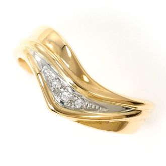C&A Green Platinum Yellow Gold Yellow Gold (18K) Platinum 900 Band Ring (Pre-Owned)