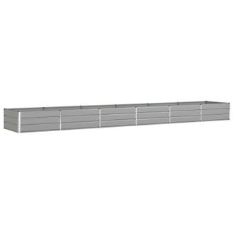 vidaXL Jardinera Gris Claro 580 X 100 X 45 Cm Acero Galvanizado Vidaxl