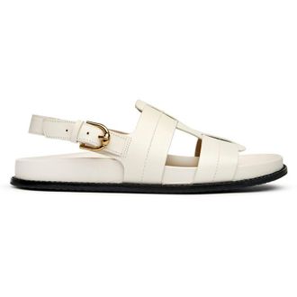 Cole Haan Womens Marlee Fisherman Sandals - White Leather - Size UK 4.5