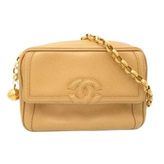 Chanel Pre-owned Vintage Schoudertas - Dames - Pre-owned - Beige - Maat: ONE Size Leer