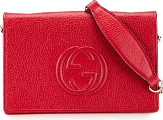 Gucci Pre-owned Womens Leather Soho Wallet On Chain - Red - One Size