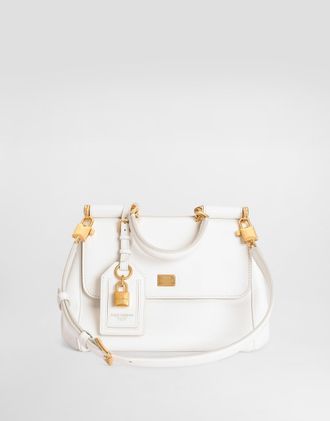 Dolce & Gabbana Small My Sicily Handbag In Calfskin - Woman Handbags White Onesize