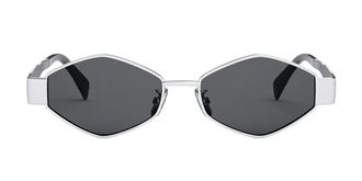 Celine CL40254U Metal Triomphe 16A Womens Sunglasses Silver Size 54