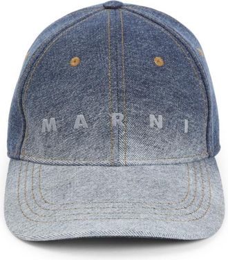 Marni Blue Denim Logo Baseball Hat