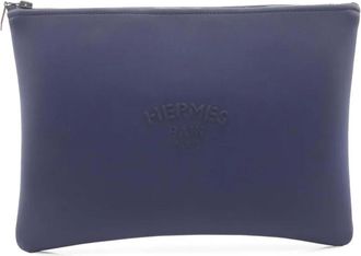 Herm&egrave;s 2010-2025 Large Neoprene Neobain Case clutch bag - women - Fabric - One Size - Blue