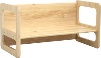 Really Nice Things Banco de madera de pino macizo en color madera natural Montessori