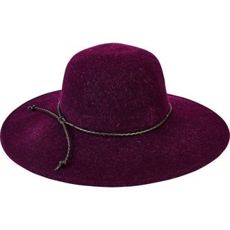 San Diego Hat Company Braided Knit Wool Blend Floppy Hat in Wine at Nordstrom Rack