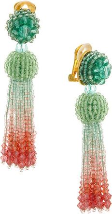 Oscar De La Renta Degrade Tassel Earrings