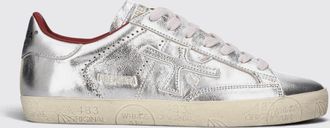 Premiata Stevend Calfskin Sneakers with Contrasting Details and Logo