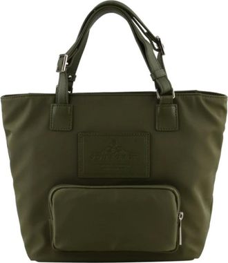 Pourchet Tassen, Dames, Groen, ONE Size, Leer, Petit Cabas Escale