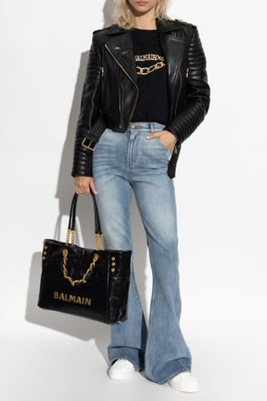 Balmain Jeans With Flared Legs, Womens, Blue
