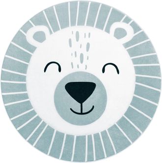 Paco Home Kinderteppich »Tosbik 481« rund 12 mm Höhe Spielteppich, Kurzflor, Motiv Bär, waschbar, Kinderzimmer